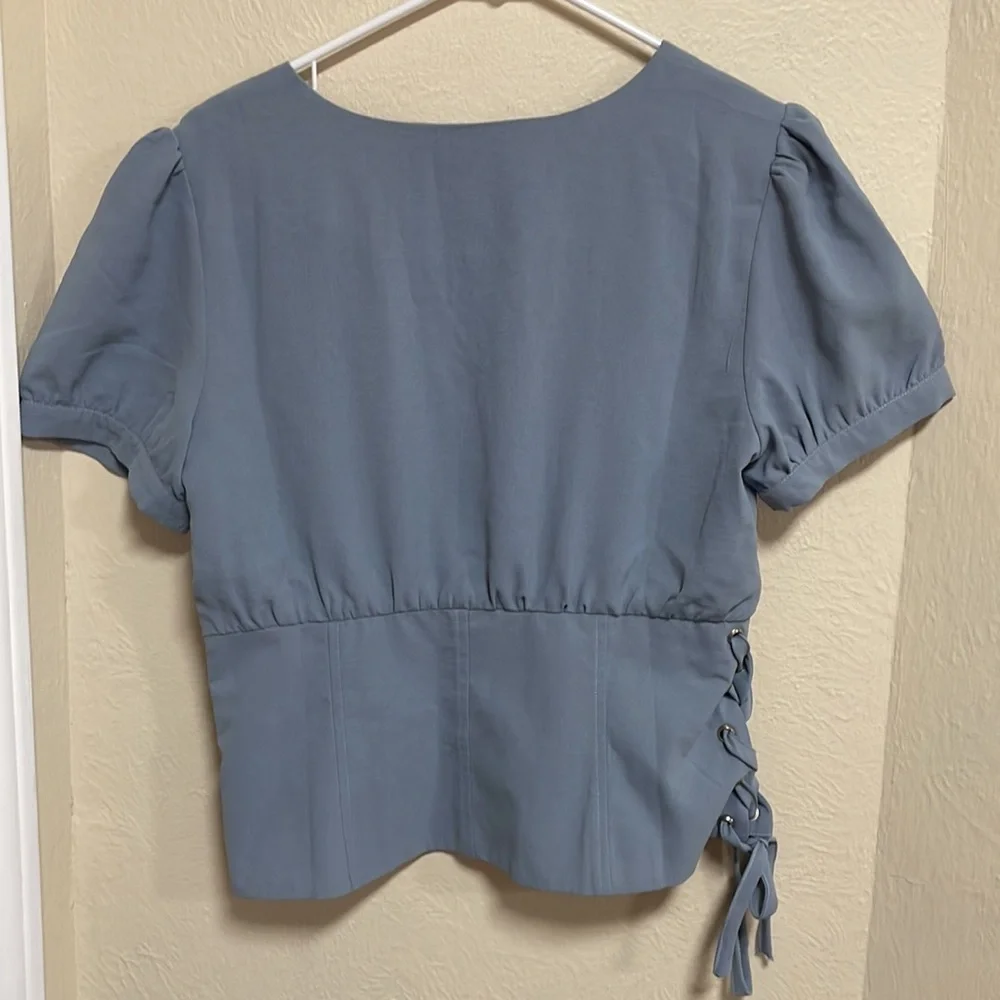 JOA Puff Sleeve Top Large - Picture 7 of 14